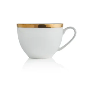 Iris Gold Rim Coffee Cups