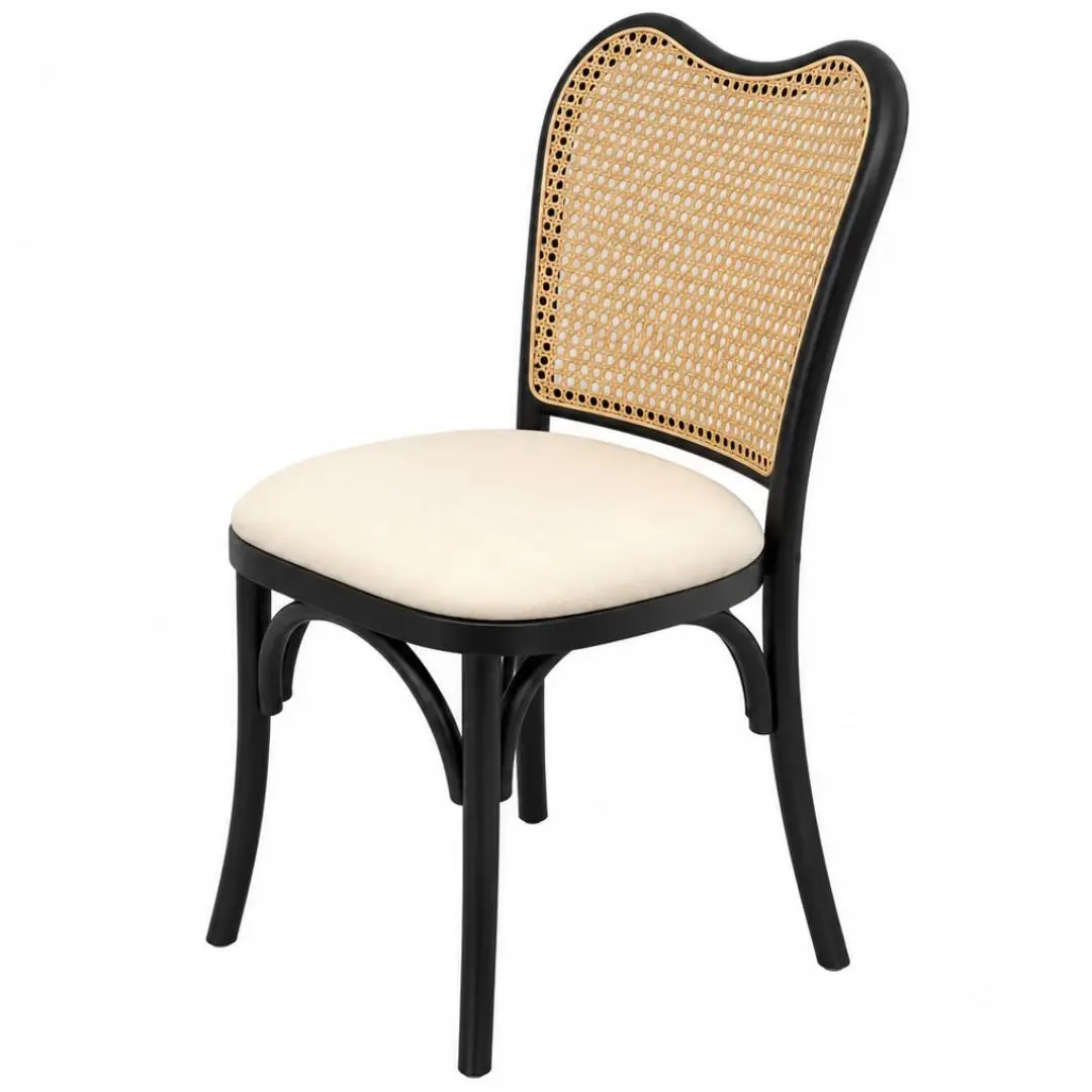 Black Bistro Cane Chair - Premier Party Rentals Black Bistro Cane Chair - Image 4