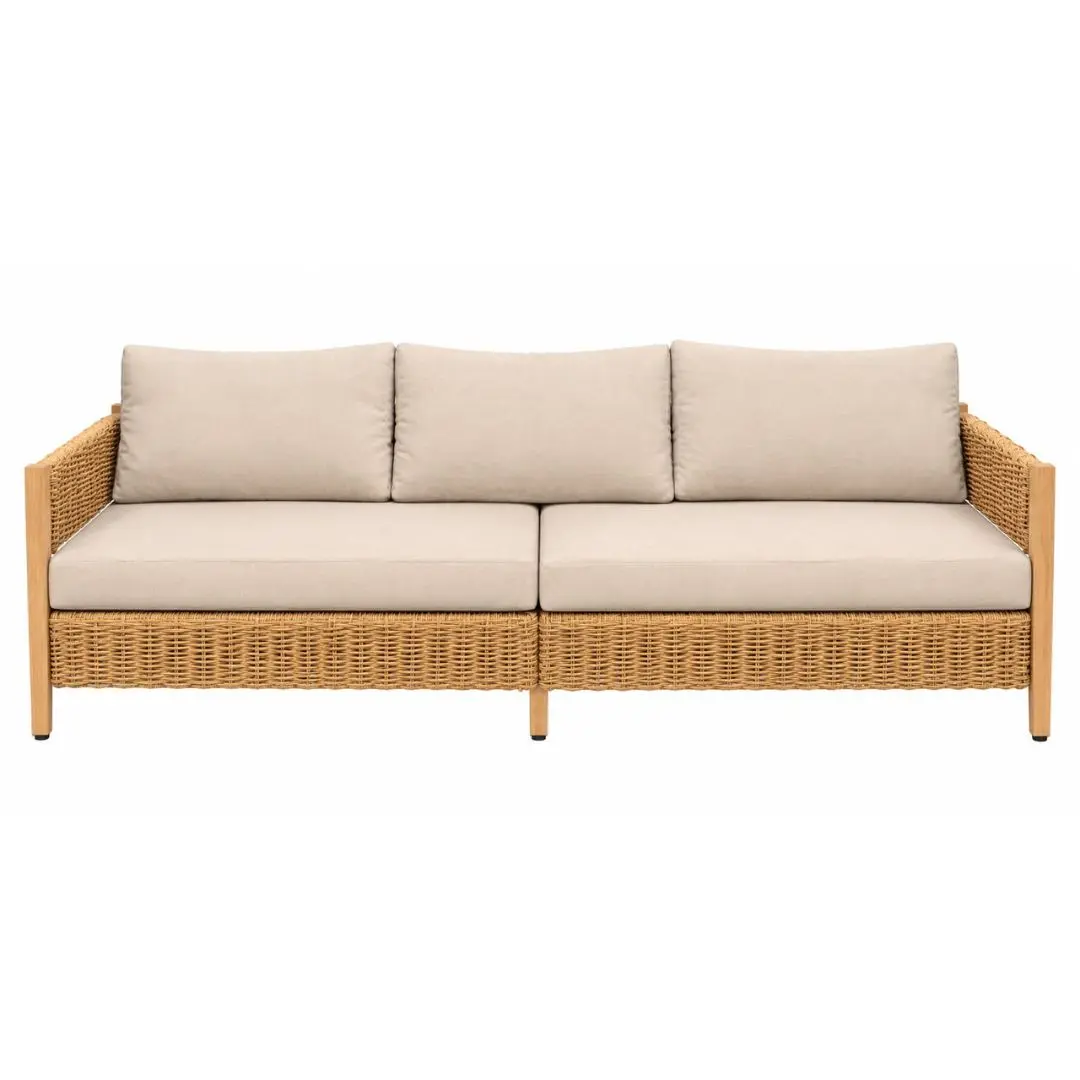 Coastal Rattan Sofa - Image 1